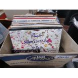 Box containing vinyl records