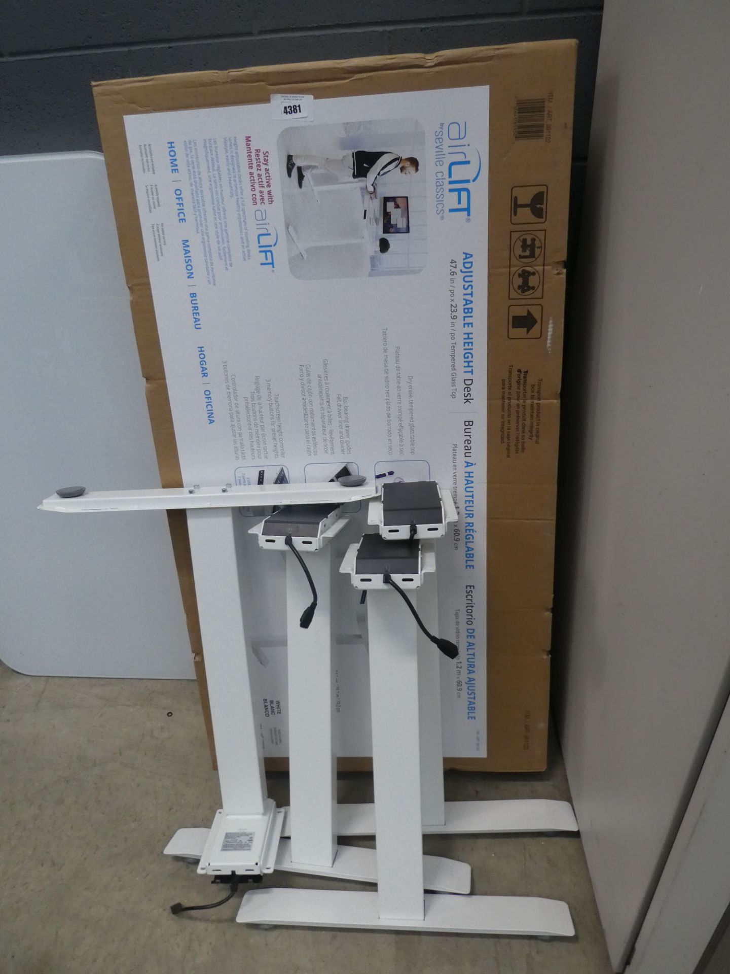 Quantity of airlift adjustable height desk parts