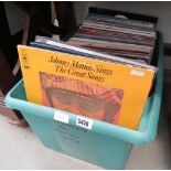 Box containing vinyl records