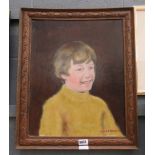 Oil on board 'Study of a boy'