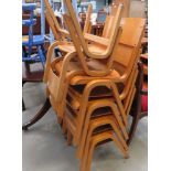 4 bentwood stacking chairs and 2 childrens chairs