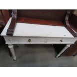 White painted desk with 2 drawers