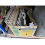 Box containing vinyl records