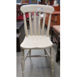 Painted elm seated dining chair