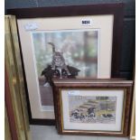 3 prints of collie dogs and kittens