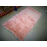 Pink shagpile mat