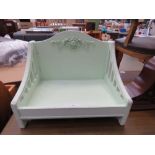 Green painted flower box