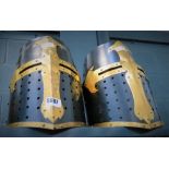 2 replica knights helmets