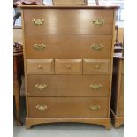 Oak stag multi drawer chest