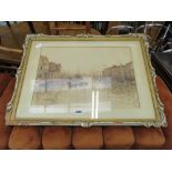 Framed and glazed Venetian watercolour