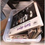 Box of vinyl records