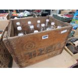 Tizer box with bottles