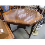 Inlaid walnut Edwardian table