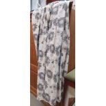 Pair of floral curtains