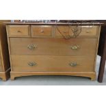 Stag oak chest of 4 over 2 drawers