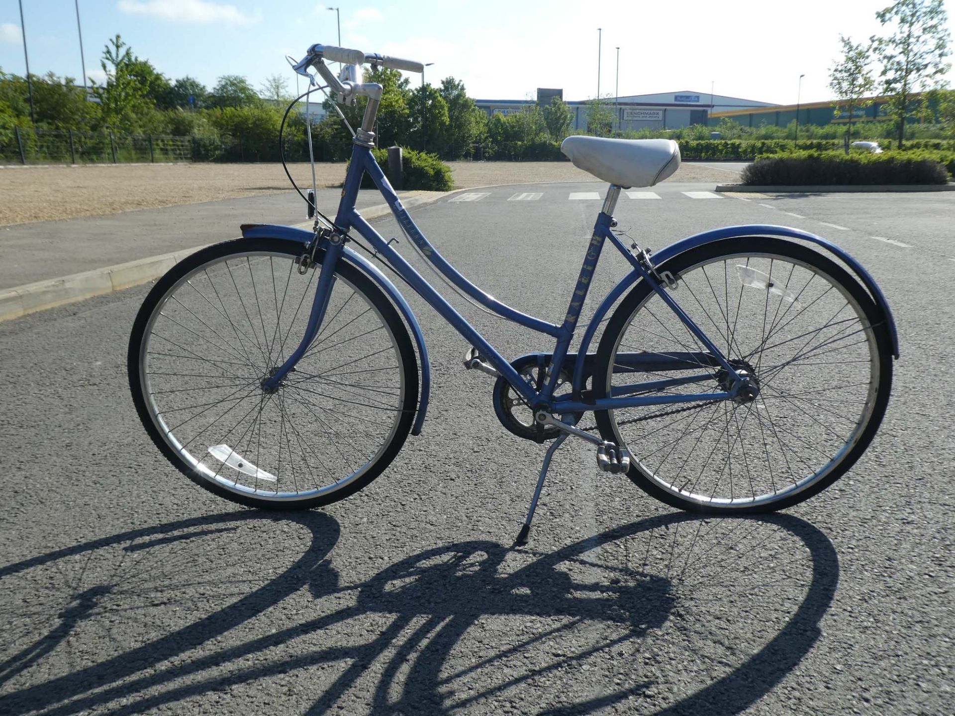 Blue Raleigh kids bike