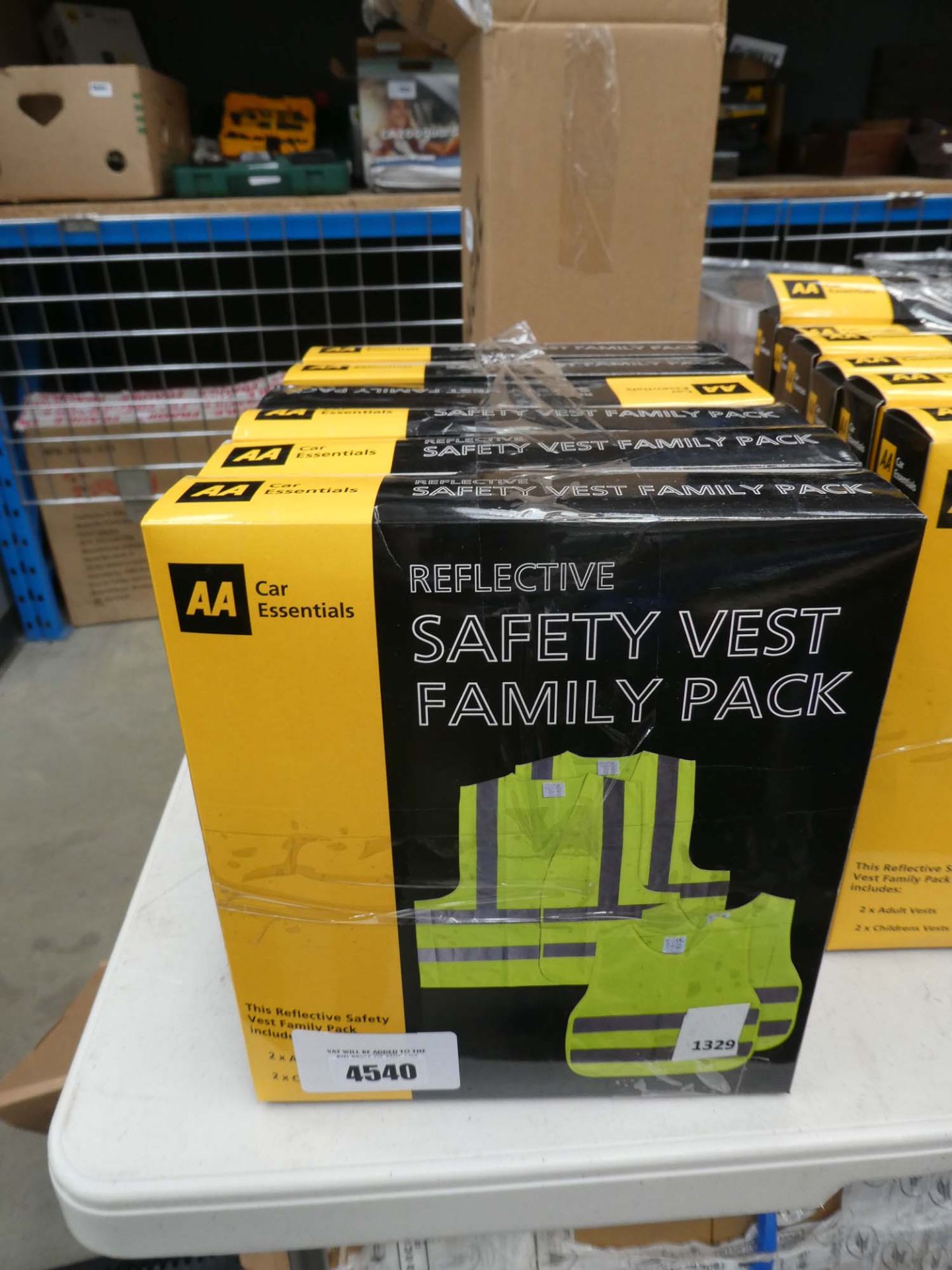 6x AA reflective safety vest packs