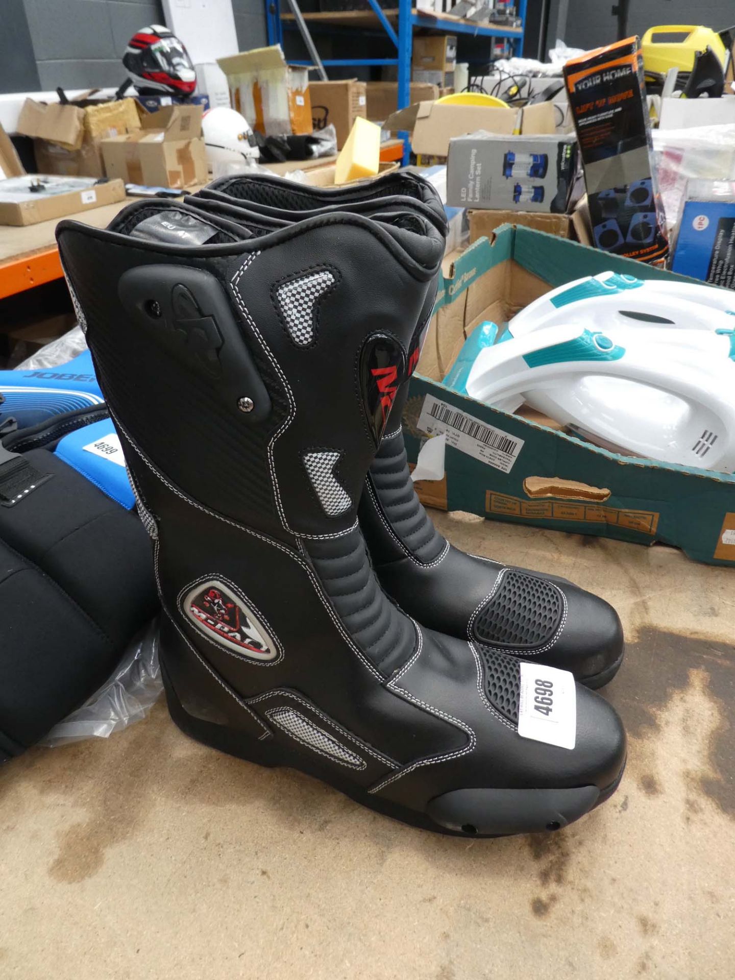 Pair of M-Pac1 size EU 47 motorcycle boots