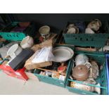 12 boxes containing large quantity of household goods inc. vases, ornaments, coffee mugs, general