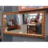 Gilt and decorated small rectangular mirror