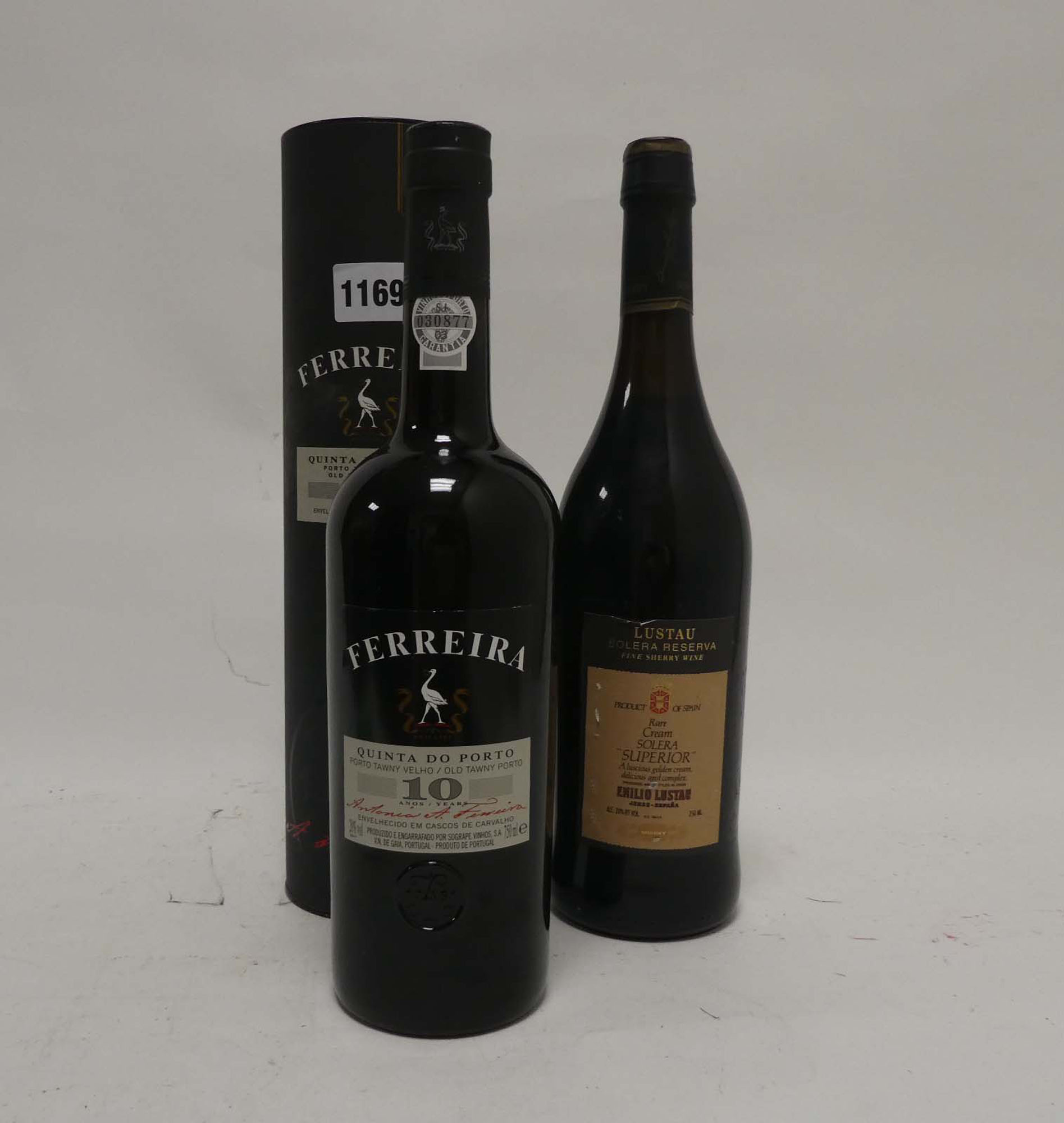 2 bottles, 1x Ferreira Quinta Do Porto 10 year old Tawny Port,