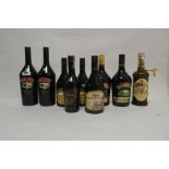 9 bottles of Cream Liqueurs, 3x Baileys The Original Irish Cream 1 litre 17%,