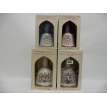 4 Royal Celebration Bell's Decanters with boxes for the Weddings of Prince Charles 1981,
