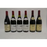 6 bottles of Red Burgundy, 1x Hebri De Villamont 2002 Gevrey Chambertin,