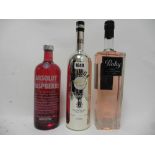 3 bottles of Vodka, 1x Beluga Noble Celebration Russian Vodka 1 litre 40%,