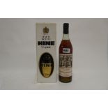 2 old bottles of Cognac, 1x Hine 3 star De Luxe in sealed Duty Free box circa 1970's 1 litre 33.