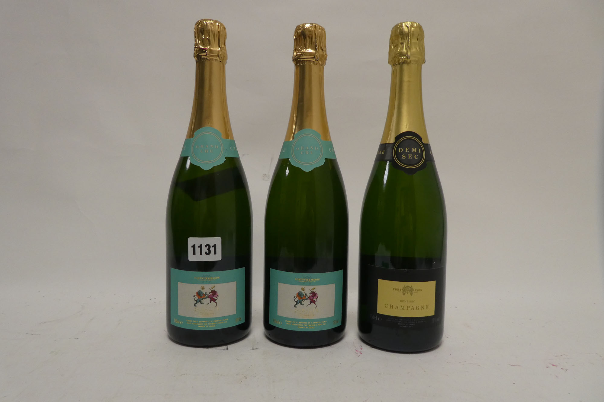 3 bottles of Fortnum & Mason Champagne,