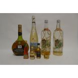 4 bottles & 4 miniatures, 1x Janneau VS Tradition Grand Armagnac 68cl 40%,