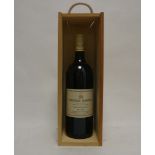 A Magnum of Chateau Rahoul 2002 Graves Grand Vin de Bordeaux with wooden box
