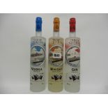 A set of 3 bottles of Limited Series Cunard Three Queens Scotch Whisky,