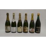 6 old bottles, 1x Bollinger Extra Quality Very Dry Special Cuvee Champagne,