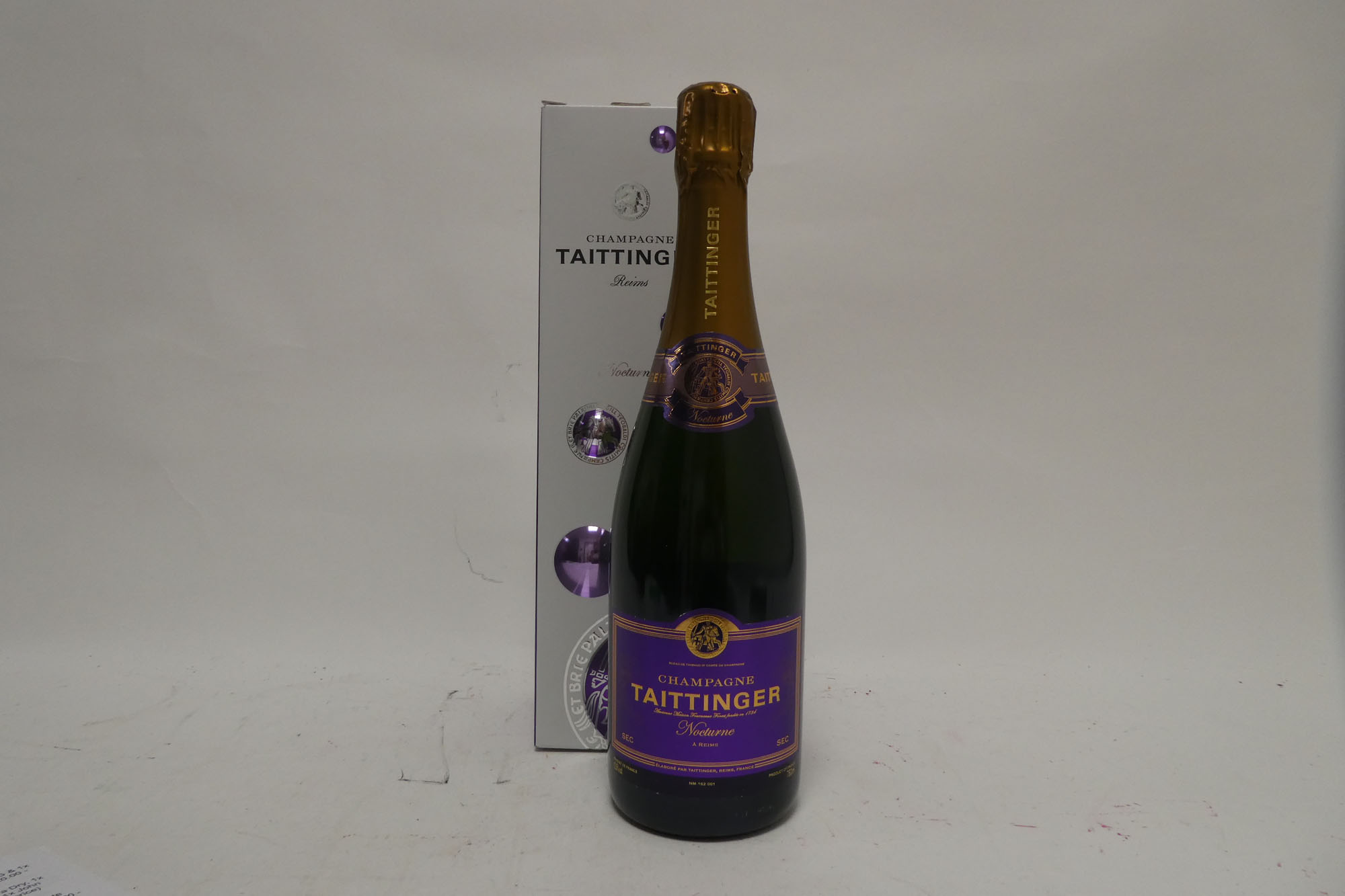 A bottle of Taittinger Nocturne Sec Champagne with box 75cl 12.
