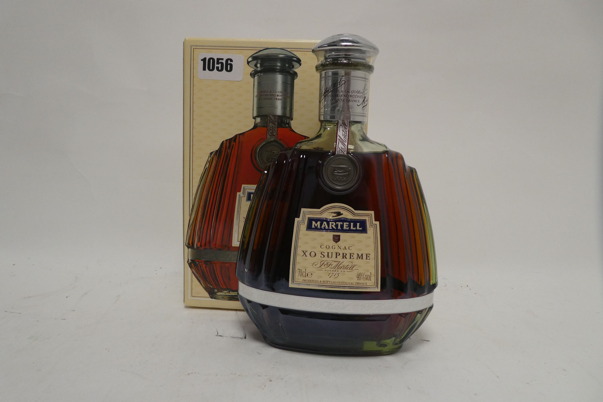 A bottle of J&F Martell XO Supreme Cognac with box old style bottle 70cl 40%