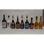 9 bottles, 2x Bols Cherry Brandy 75cl 24%, 1x Bols Cherry Brandy 70cl 24%,