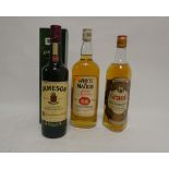 3 bottles, 1x Jameson Irish Whiskey with box 70cl 40%,