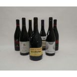 7 bottles Red French wines, 1x Chateau de la Gardine 2018 Cotes du Rhone Villages,
