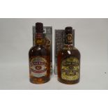 2 bottles of Chivas Regal 12 year old Scotch Whisky with boxes,