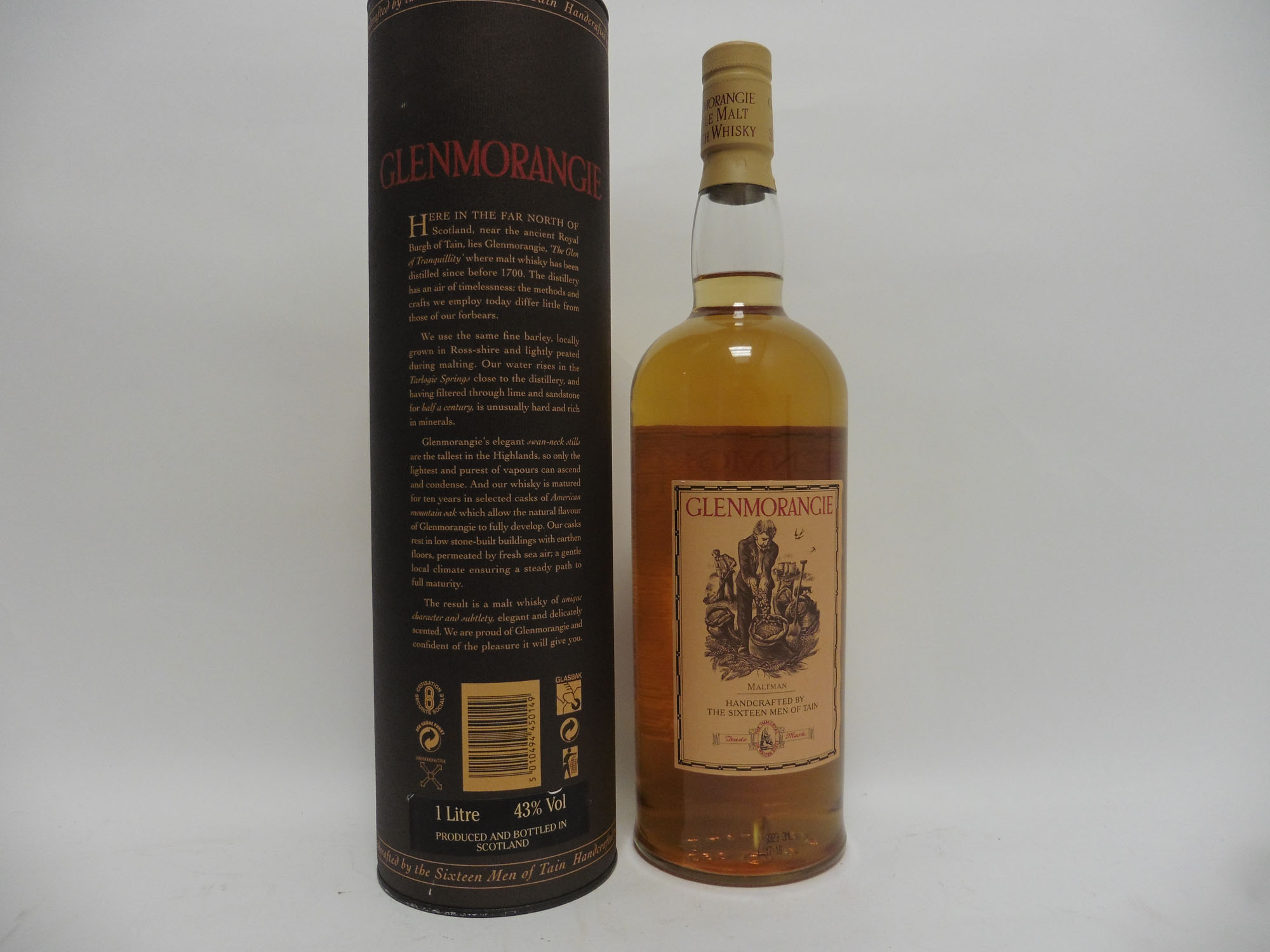 A bottle of Glenmorangie 10 year old Single Highland Malt Scotch Whisky with carton old style - Image 2 of 2