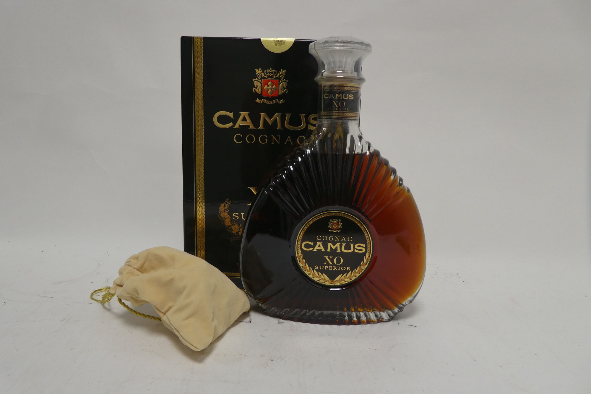 A bottle of Camus XO Superior Cognac with box old style & free gift 70cl 40%