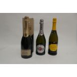 3 bottles, 1x Duval Leroy Blanc de Blancs Brut Champagne with box,