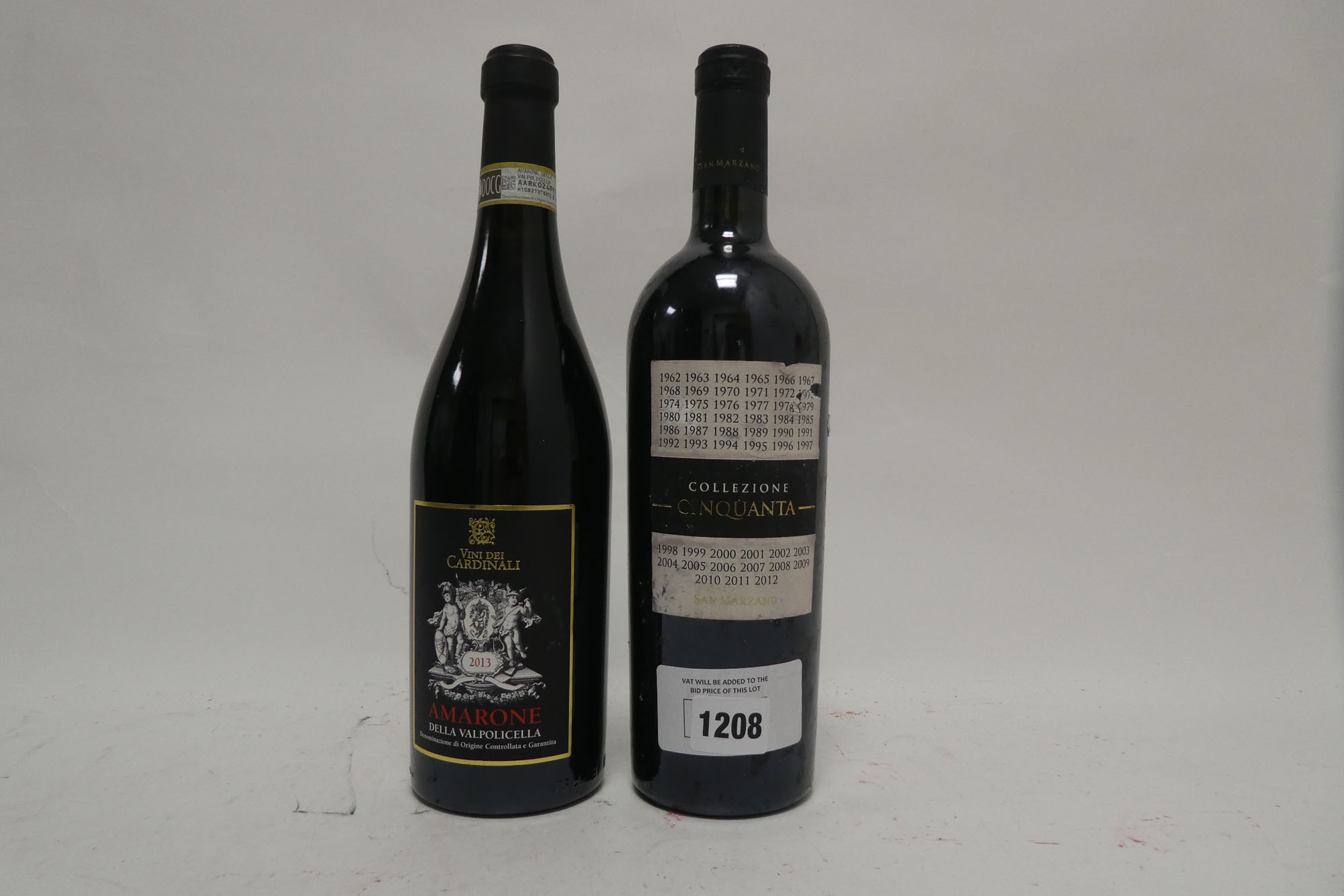 2 bottles Red Italian wine,