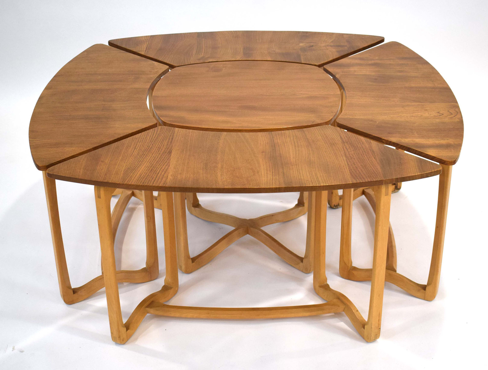 A set of 1960's Ercol Model 515 and 516 supper occasional tables in elm and beech, - Image 2 of 20