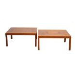 A pair of Danish teak and crossbanded occasional tables by Vejle Stole,
