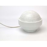 A French white porcelain UFO lamp by B & Co. Limoges, h.