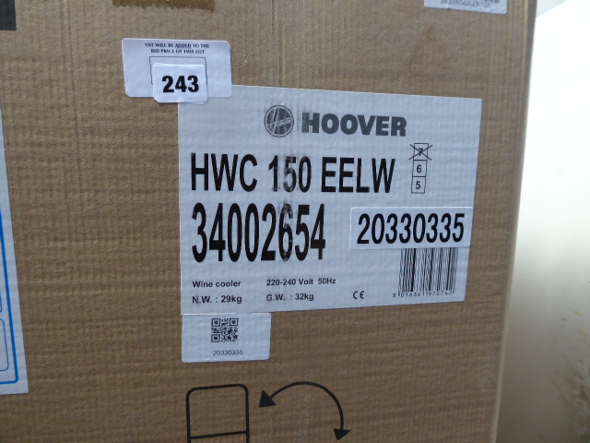 (354) Hoover HWC 150 EELW low level wine cooler with box and instructions, with continental plug and - Image 2 of 2