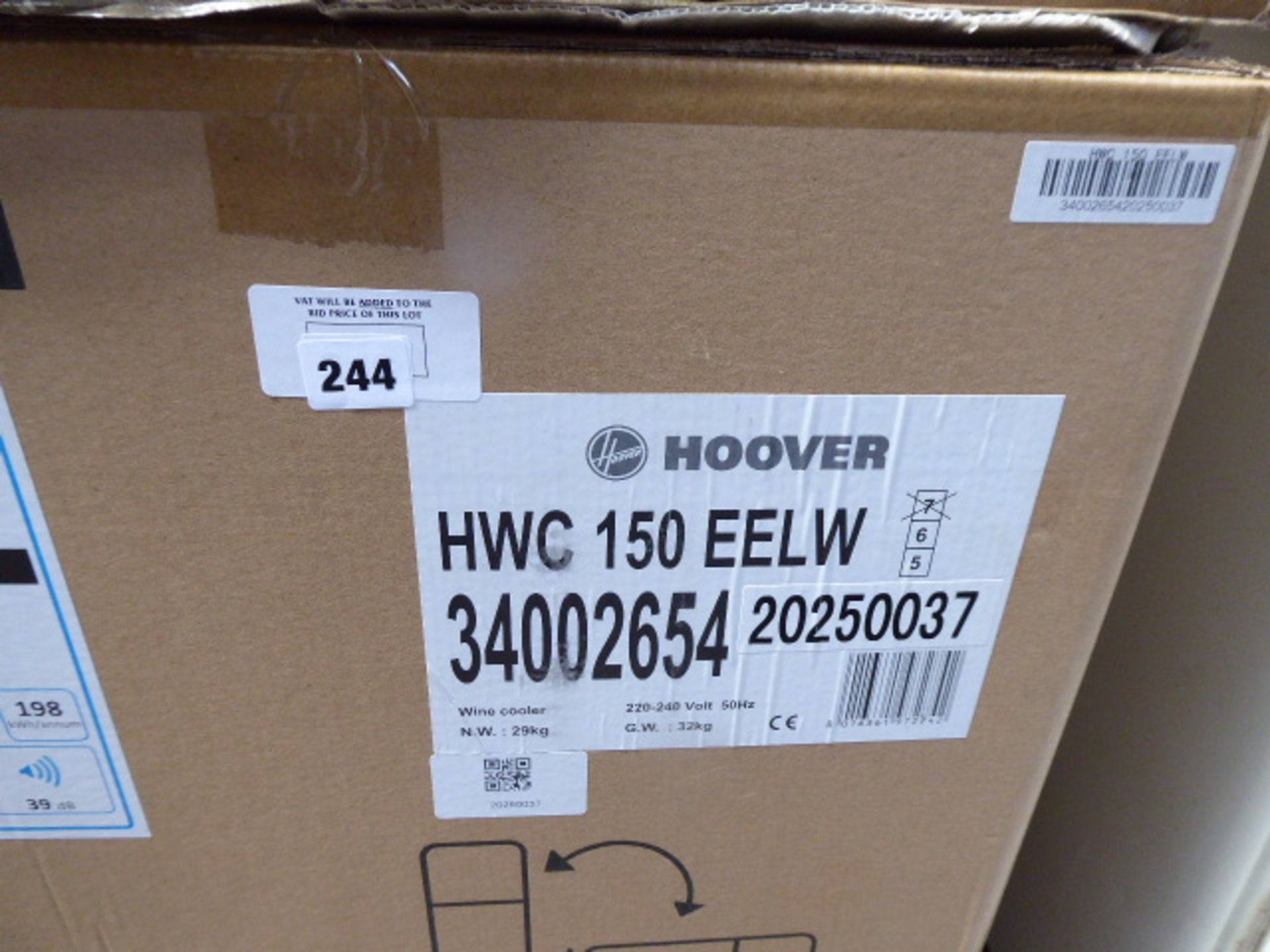 (356) Hoover HWC 150 EELW low level wine cooler with box and instructions, with continental plug and - Image 2 of 2